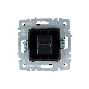 BRITE Розетка HDMI РHDMI-0-БрЧ черный IEK
