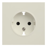 Лицевая панель для розетки 2к+з, кремовый сатин (35632 MC)