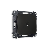 MO802035 Комплект механизма 1-кл проходного выключателя с подсветкой 5600K OMEGA Черный матовый QUANT OP8020, VM105, G25W AMBRELLA VOLT