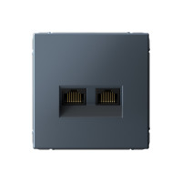 ARTGALLERY РОЗЕТКА двойная компьютерная RJ45+RJ45, кат.6А, механизм, ГРИФЕЛЬ GAL000788