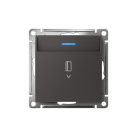 ATLASDESIGN ВЫКЛЮЧАТЕЛЬ карточный с подсветкой, 10А, без задержки отключения, механизм, БАЗАЛЬТ ATN001414