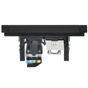 FORTE&PIANO Розетка двойная RJ11+RJ45 кат.5E FP135 черный IEK