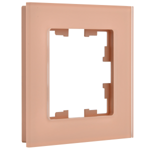 BRITE Рамка 1-местная РУ-1-2-БрП стекло персиковый матовый IEK