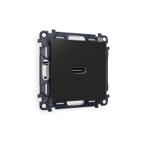 MA814010 Комплект механизма розетки HDMI 2.0 ALFA Черный матовый 40V500mA 2.0GHz 5-18Gbits QUANT AP8140, VM222 AMBRELLA VOLT