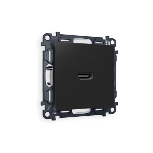MA814010 Комплект механизма розетки HDMI 2.0 ALFA Черный матовый 40V500mA 2.0GHz 5-18Gbits QUANT AP8140, VM222 AMBRELLA VOLT