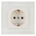Розетка 1-м СП Simon 15 16А IP20 250В с заземл. винтов. клеммы механизм сл. кость Simon 1591432-031