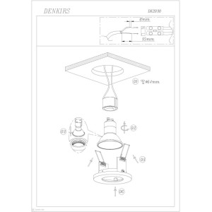 Встраиваемый светильник Denkirs DK2030-WH