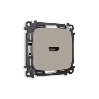 MO374010 Комплект механизма розетки HDMI 2.0 OMEGA Серо-бежевый матовый 40V500MO 2.0GHz 5-18Gbits QUANT OP3740, VM222 AMBRELLA VOLT