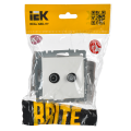 BRITE Розетка двойная TV+SAT РТВ/РСп12-БрБ белый IEK
