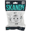SKANDY Розетка с заземлением с защитными шторками 16А SK-R04W арктический белый IEK