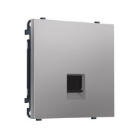MS512030 Комплект механизма телефонной розетки SIGMA Сталь матовый RJ-11 (4P4C) с/ш QUANT PRO (SP5120, PR190)