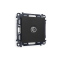 MA813010 Комплект механизма TV розетки оконечной ALFA Черный матовый 50-870 MHz 1dB QUANT AP8130, VM202 AMBRELLA VOLT