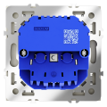 Розетка встраиваемая VOLTUM S70 с заземлением и защитными шторками, 16А, с USB, AA, сталь