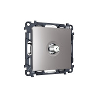 MA513050 Комплект механизма TV розетки SAT 5-2400MHz 3.5dB ALFA Сталь матовый QUANT (AP5130, VM215) AMBRELLA VOLT