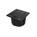 MultiDesk Лючок на 2 модуля IP44 с монтажной коробкой д/стены,фальшпола,стола ЧЁРНЫЙ матовый MDK20 MDK20102MBA
