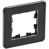 BRITE Рамка 1-местная РУ-1-1-Бр металл черный RE IEK