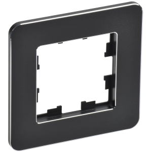 BRITE Рамка 1-местная РУ-1-1-Бр металл черный RE IEK