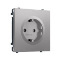 MS506010 Комплект механизма электрической розетки SIGMA Сталь матовый 50Hz 2P+E с/з 16A-250V QUANT PRO (SP5060, PR141)