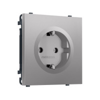 MS506010 Комплект механизма электрической розетки SIGMA Сталь матовый 50Hz 2P+E с/з 16A-250V QUANT PRO (SP5060, PR141)