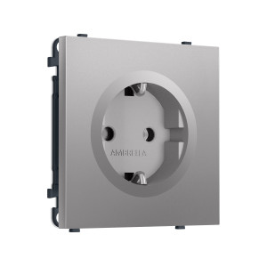 MS506010 Комплект механизма электрической розетки SIGMA Сталь матовый 50Hz 2P+E с/з 16A-250V QUANT PRO (SP5060, PR141)