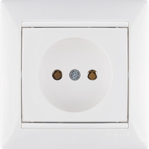 Розетка 1-м СП Valena 16А IP21 без заземл. на винтах механизм бел. Leg 774416