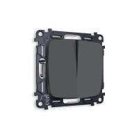 MO903010 Комплект механизма 2-кл выключателя OMEGA Графит мягкое касание QUANT OP9030, VM115 AMBRELLA VOLT