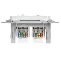 FLITE Розетка 2-местная компьютерная RJ45 категория 5Е UTP РК5е-2-0-ФлБ белый IEK