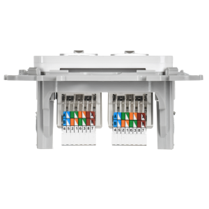 FLITE Розетка 2-местная компьютерная RJ45 категория 5Е UTP РК5е-2-0-ФлБ белый IEK
