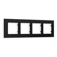 AF250704 Рамка ALFA Qubi Черный матовый 4-ая AMBRELLA VOLT