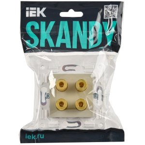 SKANDY Аудиорозетка 4-местная SK-A01B бежевый IEK