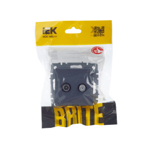 BRITE Розетка двойная TV+SAT РТВ/РСп12-БрМ маренго IEK