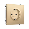 MS887010 Комплект механизма электрической розетки SIGMA Золото Мягкое касание 50Hz 2P+E с/з с/ш 16A-250V QUANT PRO (SP8870, PR141)