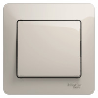 GLOSSA 1-клавишный ВЫКЛЮЧАТЕЛЬ, сх.1, 10AX, в сборе, МОЛОЧНЫЙ GSL000912