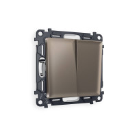 MA633030 Комплект механизма 2-клавишного перекрестного выключателя 10A-250V ALFA Темная бронза матовый QUANT AP6330, VM125 AMBRELLA VOLT