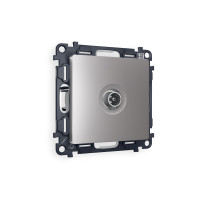 MA513030 Комплект механизма TV розетки проходной ALFA Сталь матовый 5-1000 MHz 4dB QUANT (AP5130, VM211) AMBRELLA VOLT