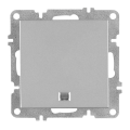 Arvia Electric, L/K Механизм, Выключатель одноклавишный с подсветкой, (серебро)