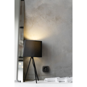 Legrand Quteo IP20 Чёрный матовый Розетка с заземлением со шторками  16А 250В винтовые зажимы накладной монтаж