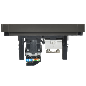 FORTE&PIANO Розетка двойная RJ11+RJ45 кат.5E FP335 серый IEK