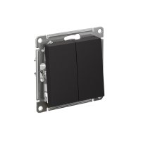 ATLASDESIGN 2-клавишный ВЫКЛЮЧАТЕЛЬ КНОПОЧНЫЙ, сх.5, 10А, механизм, КАРБОН ATN001017