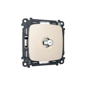 MO333050 Комплект механизма TV розетки SAT 5-2400MHz 3.5dB OMEGA Бежевый матовый QUANT OP3330, VM215 AMBRELLA VOLT
