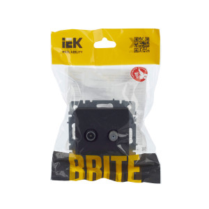 BRITE Розетка двойная TV+SAT РТВ/РСп12-БрГ графит IEK