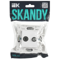 SKANDY Розетка двойная TV+SAT SK-A13W арктический белый IEK