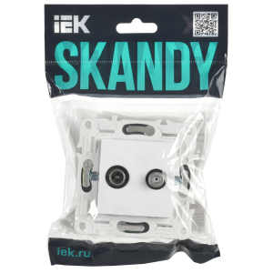 SKANDY Розетка двойная TV+SAT SK-A13W арктический белый IEK