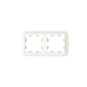 ATLASDESIGN ANTIQUE 2-постовая РАМКА, универсальная, ЖЕМЧУГ ATN100402