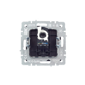 BRITE Розетка компьютерная RJ45 кат.5E РК10-БрМ маренго IEK