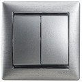 Механизм выключателя 2-кл. СП Valena 10А IP31 250В алюм. Leg 770105