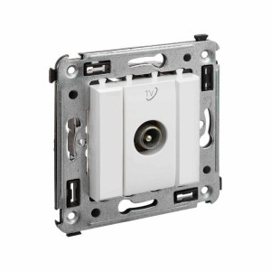 Розетка телевизионная проходная TV СП Avanti Белое облако DKC 4400513