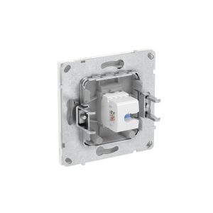 Компьютерная розетка RJ-45 без шторки, кат.5е одинарная, KANT, белая магнолия