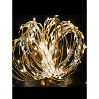 Гирлянда светодиодная Золотые нити 10м 100LED в виде капель 220В Космос KOCNL-EL151
