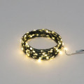 Гирлянда светодиодная Роса 20м 200LED тепл. бел. IP20 с контроллером провод зел. Neon-Night 303-266